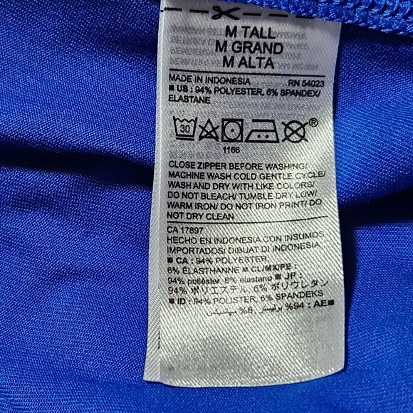 Old Navy Active Blue Top Womens Size Medium Go Dry Semi Fitted Long Sleeve - Picture 4 of 4